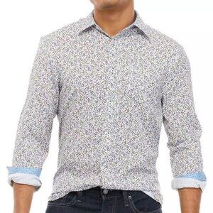 NWOT Madison Men's 14.5-15 (S) Secret Garden Mini Floral Traveler Dress Shirt